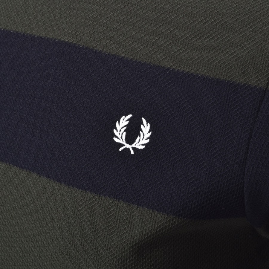 Alternative Image for ProductFred Perry Bold Striped Pique T Shirt Black3